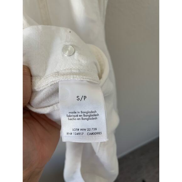 WeWoreWhat Basic Overalls Jumpsuit Off White Linen Classic Blogger Favourite - Picture 10 of 10